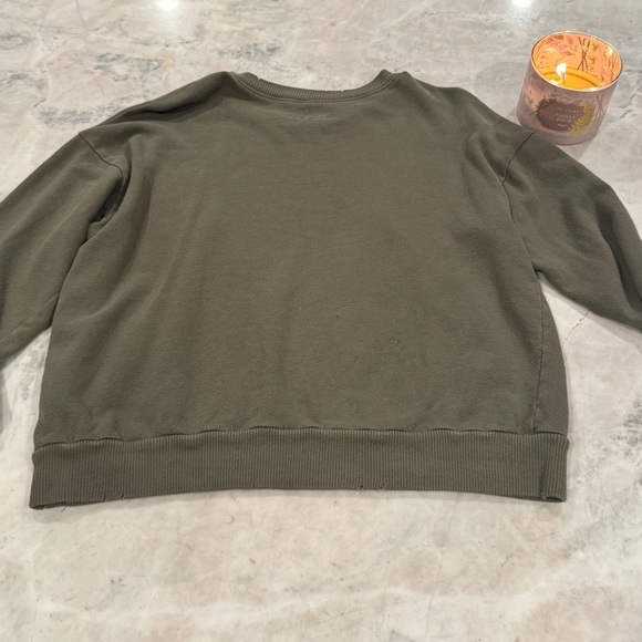 Olive Green Graphic Sweatshirt - Picture 6 of 7